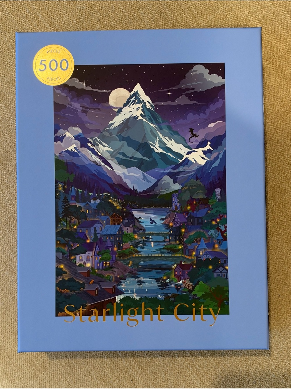 NEW Hobbry Starlight City 500-Piece Jigsaw Puzzle - Blue